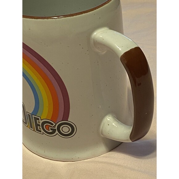 Vintage San Diego California Coffee Mug 1970s Retro Rainbow Pride EUC*No Chip* - Picture 10 of 13
